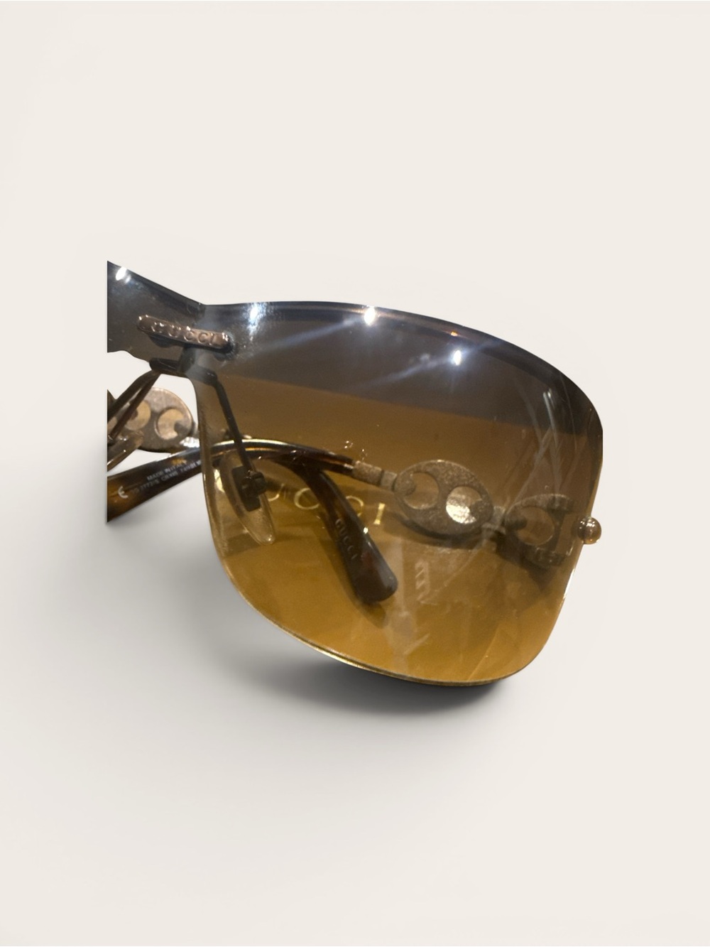 Gucci Gradient Lens Aviator Sunglasses in Smoke Gray - Picture 5 of 7